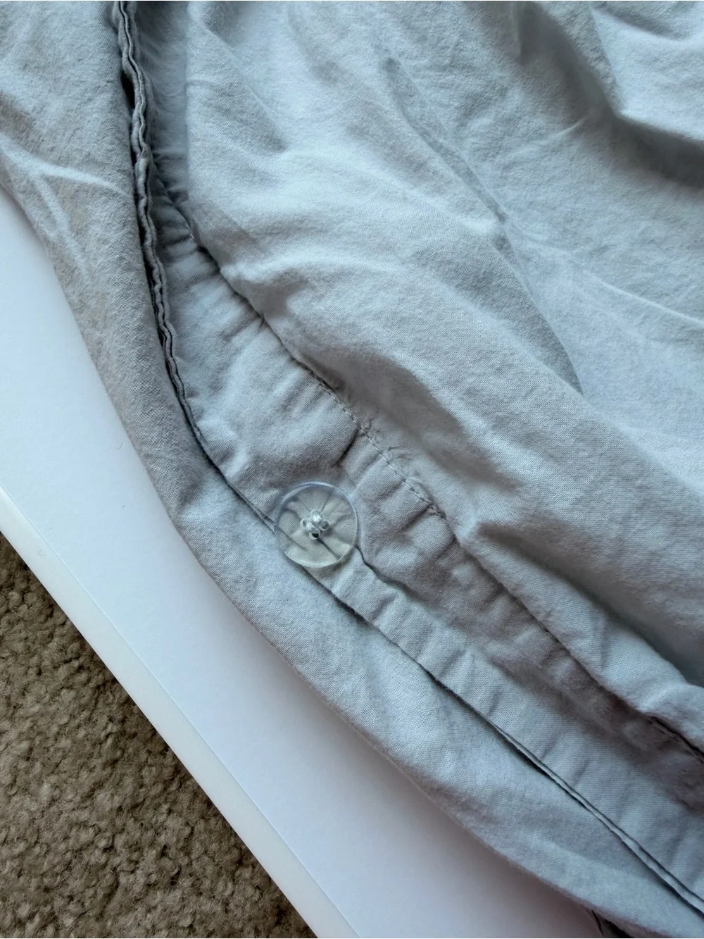 Pottery Barn Light Gray Duvet Cover